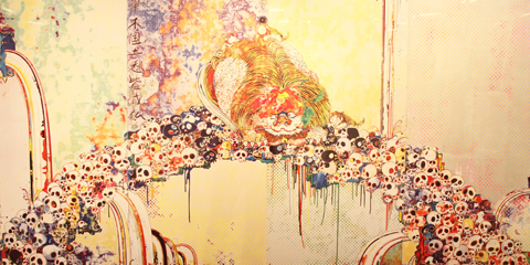 work-takashi-murakami-shiwomitsumerukouunnnoshishinozu work-takashi-murakami-shiwomitsumerukouunnnoshishinozu